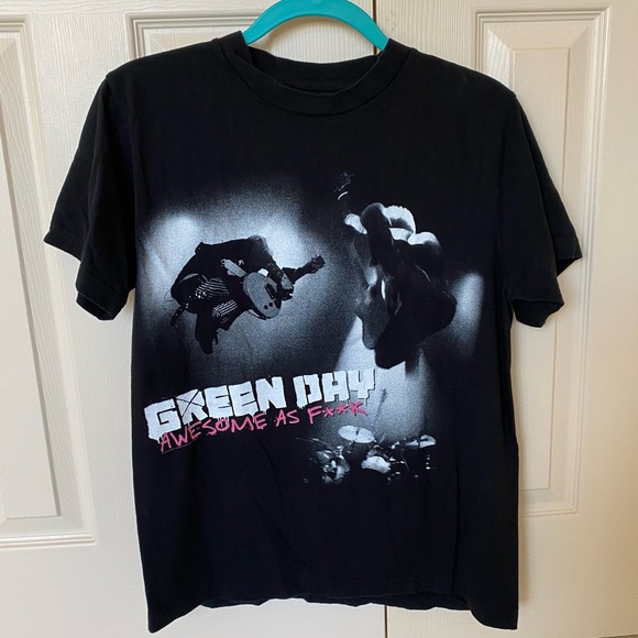 ❌SOLD❌ Rare find! NWOT Green Day Awesome as F**k Unisex Band Shirt - Picture 1 of 6